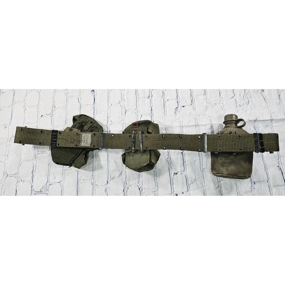 US Military ISSUED Arkansas Lighthouse LARGE Military Belt Nylon Canteen VINTAGE